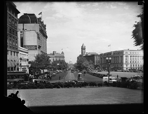View down Pennsylvania Avenue towards U.S. Capitol, Washington, D.C.