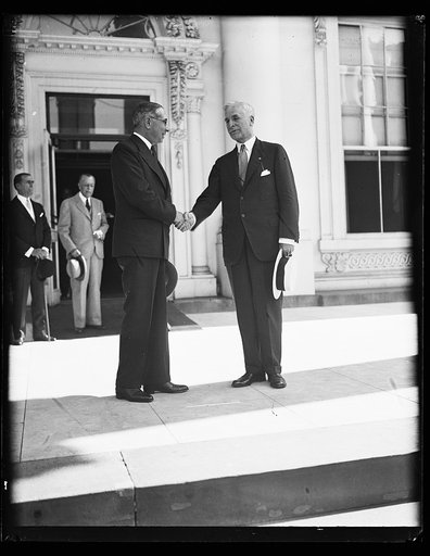 Cordell Hull, right. White House, Washington, D.C.
