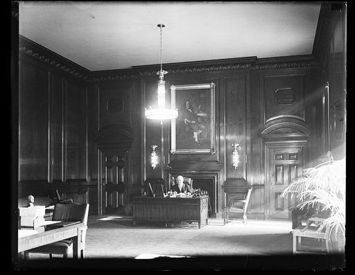 James Farley at desk