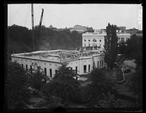 Construction, White House, Washington, D.C.