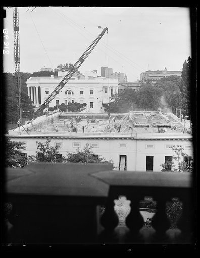 Construction, White House, Washington, D.C.