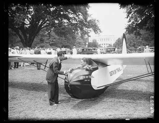 Lustig Sky Trans, Inc., Ship No. 2. White House in background, Washington, D.C.