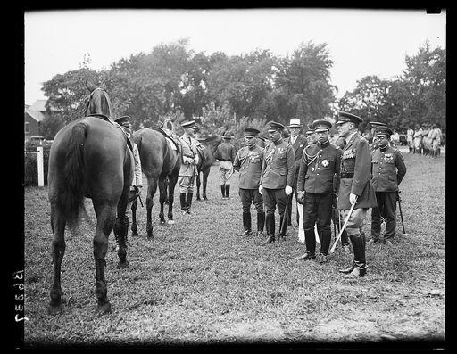 Military visitors and horses