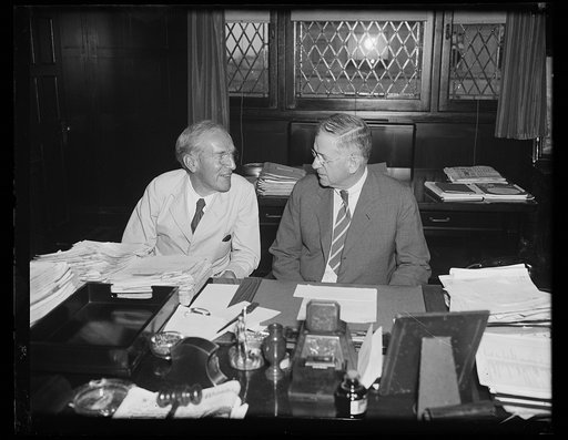 Harold Ickes, right