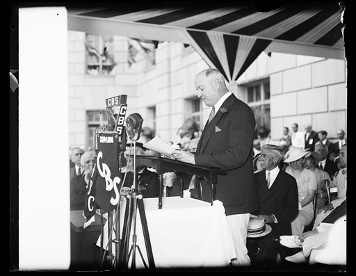 James Farley at podium