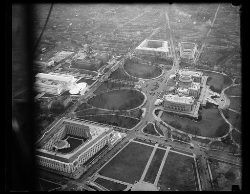 Aerial view of U.S. Capitol, Washington, D.C.