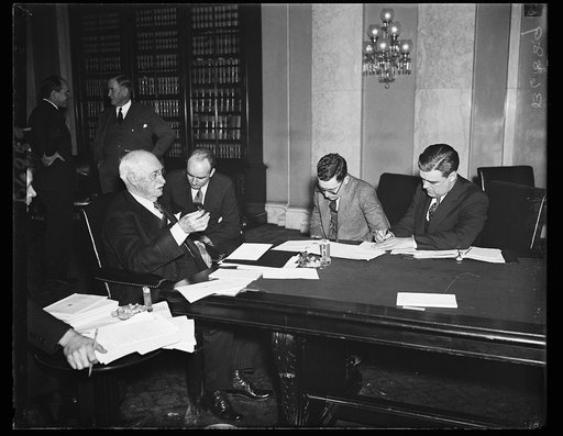 Sen. Duncan Fletcher, D. of Fla., at press conference. 1/22/35