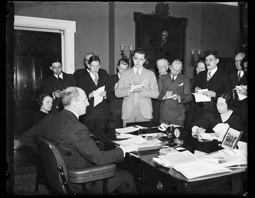 Sec. Henry Morgenthau at press conference. 1/17/35