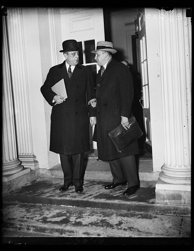 L to r: S. Clay Williams, Donald Richberg, 2/4/35