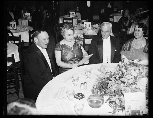 L. to rt.: Sen. Joe Robinson, Mrs. Woodrow Wilson, Sec. of State Cordell Hull