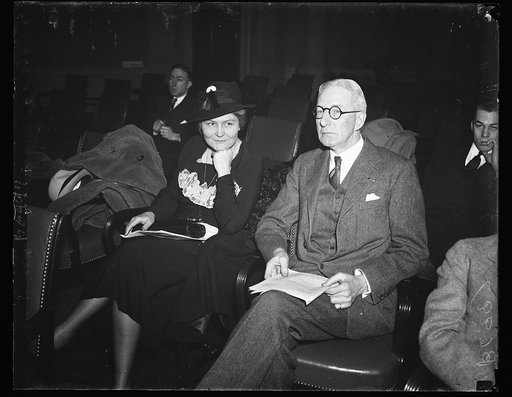 Protecting your health. Josephine Roche, left, Assistant Secretary of Treasury, and Surgeon General H.S. Cumming, appear before the House Ways and Means Committee and reported that $200,000,000 is needed for state and federal health work. 1/28/35