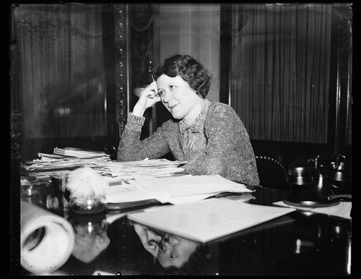 The Speaker's Secretary. Margaret M. Robertson, Secretary to Speaker Joe Byrns for the past 13 years, is one of the most obliging persons on Capitol Hill. She interviews all members of Congress who call upon the Speaker. She is the wife of Lieut. W.A.R. Robertson, U.S. Army Air Corps. They have four