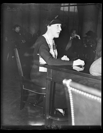 Doesn't like lynchings. Rep. Carolina O'Day, D. of N.Y., giving a woman's viewpoint to the hearings on the Anti-Lynching Bill before the Senate Judiciary sub-committee said "Women do not need nor want to be protected by such a barbarous practices." 2/14