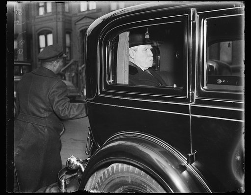 Charles Evans Hughes in automobile
