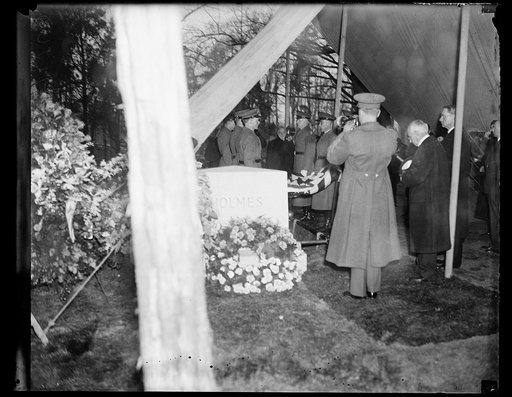 Gravesite, Oliver Wendell Holmes funeral