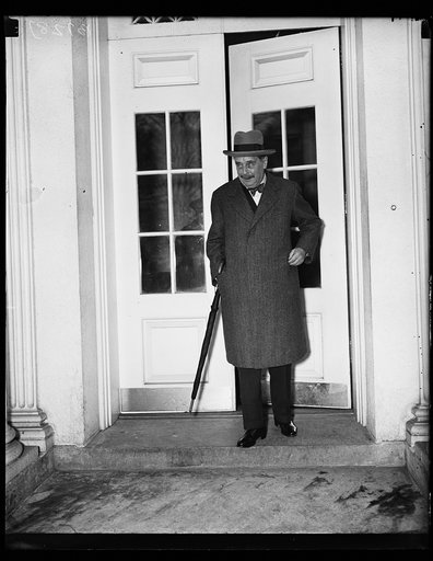Man departing White House, Washington, D.C.