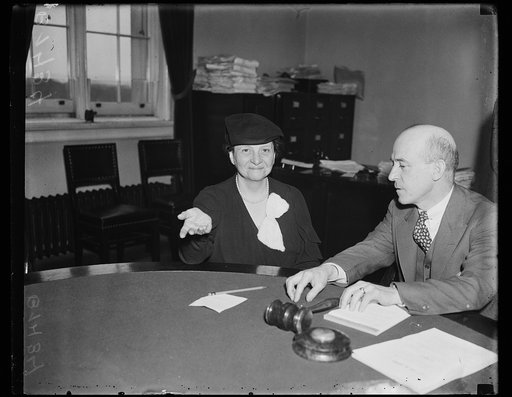 Frances Perkins, left