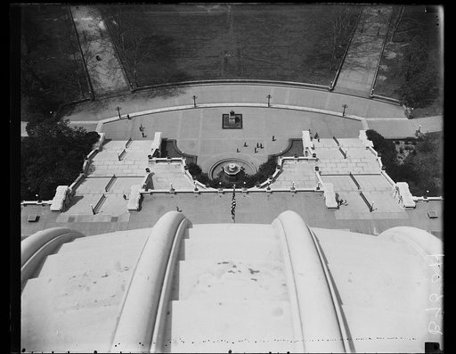 View looking down from U.S. Capitol dome, Washington, D.C.