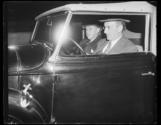Henry Morgenthau driving automobile