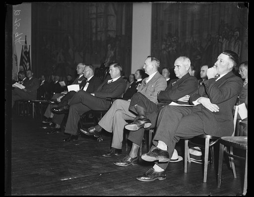 Group seated: Henry Wallace, center