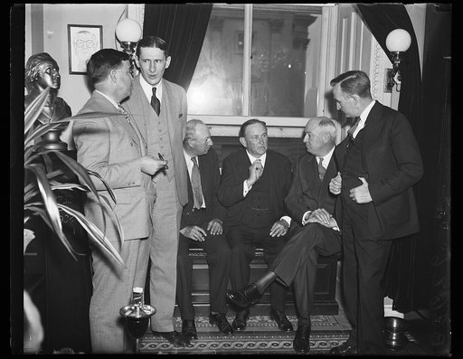 Group: Pat Harrison, Joseph Robinson and James Farley, center