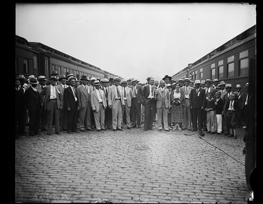 Group at trains