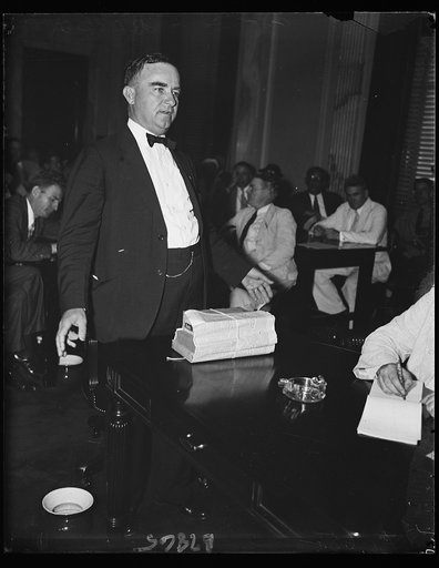 Rep. Nat Patton at Senate lobby hearing, 7/26/35