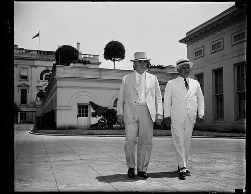 L to r: John Lewis, Pres. United Mine Workers, Sen. Guffy of PA at White House