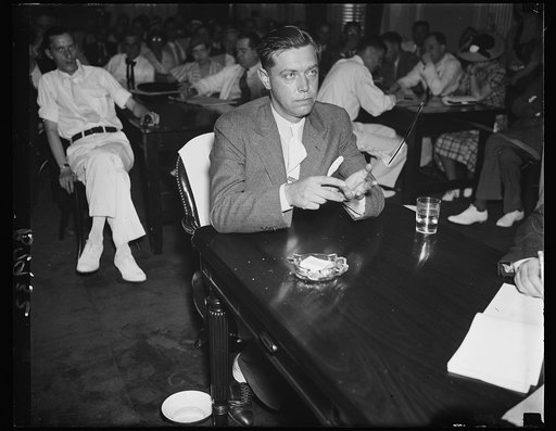Wash. D.C. Burned telegraphic copies. R.F. Herron, Warren, P.A., Utility representative, who testified Thursday at the Senate Lobby Inquiry that he burned copies of records of the questioned "directory telegrams" to "get them out of the way" before the congressional inquiry started. 7/18/35