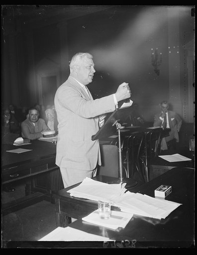 Attacks Guffey Bill. J. Van Norman, Counsel for the Operators' committee opposing the Guffey Coal bill, tells a sub-committee of the House Ways and Means Committee that the proposed legislation is unconstitutional. 6/21/35
