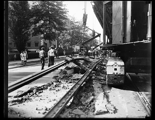 Streetcar track removal