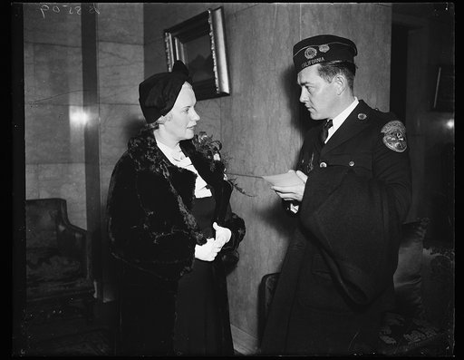 L to r: Mrs. Melville Mucklestone & John Russell Am. Leg. Publicity