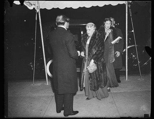 Lady Lindsay, wife of British Ambassador, Irene Boyle, [...] Sec, and Capt. T.E.B. Howe, Air Attache