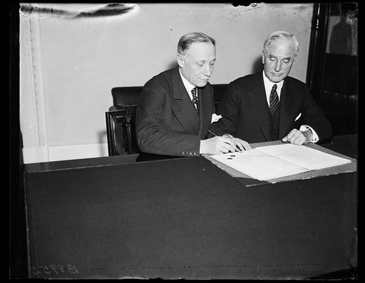 Cordell Hull, right