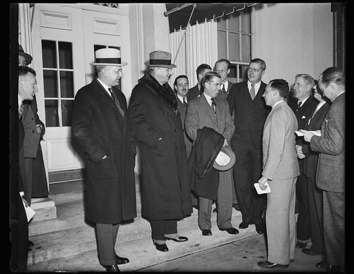 Group: Homer S. Cummings, 2nd from left; Henry A. Wallace, center. White House, Washington, D.C.