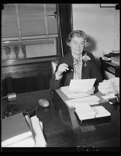Edith Nourse Rogers at desk