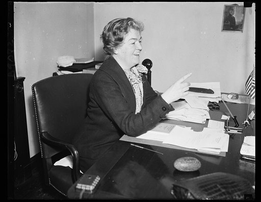 Edith Nourse Rogers at desk