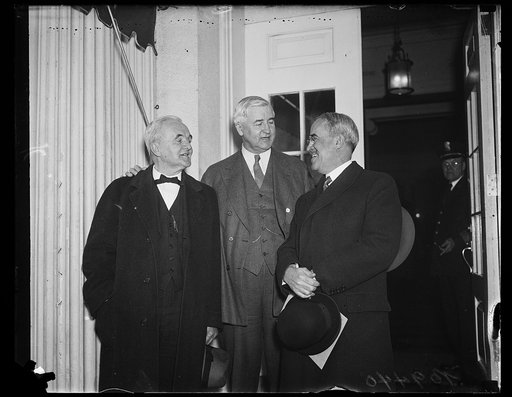 George Norris, left; Jesse H. Jones, center. White House, Washington, D.C.