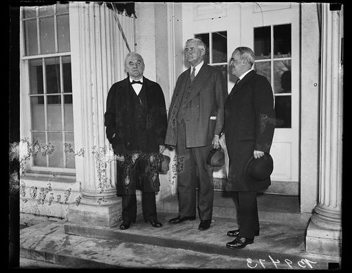 George Norris, left; Jesse H. Jones, center. White House, Washington, D.C.