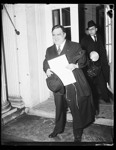 Fiorello La Guardia leaving White House, Washington, D.C.