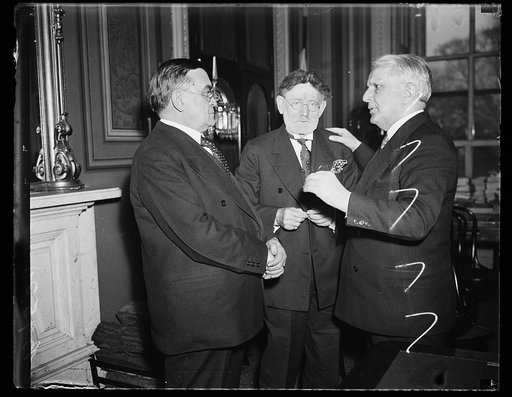 J. Hamilton Lewis, center, James J. Davis, right
