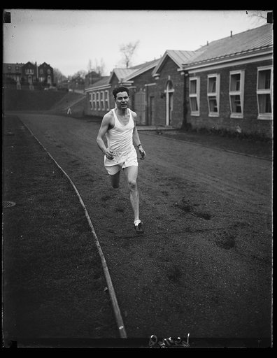 Man running on track