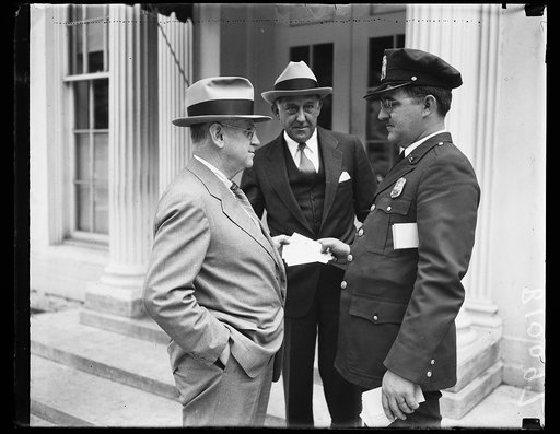 Harold Ickes, left. White House, Washington, D.C.