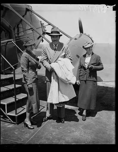Group at airplane