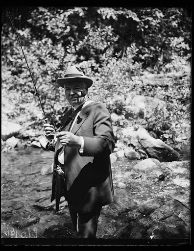 Herbert Hoover fishing