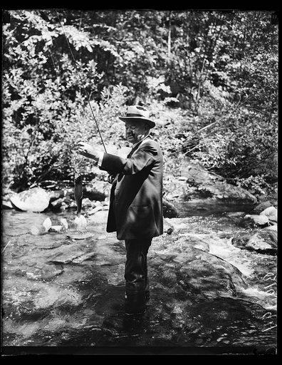 Herbert Hoover fishing