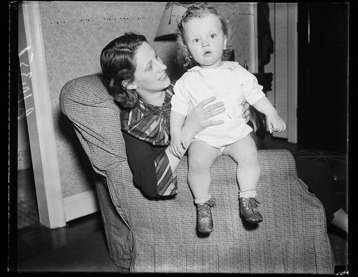 Woman holding child