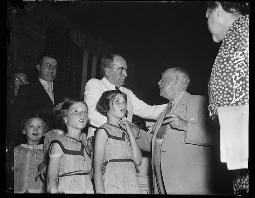 William B. Bankhead, and group with children