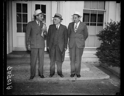 Group at White House; Fiorello La Guardia, right. Washington, D.C.