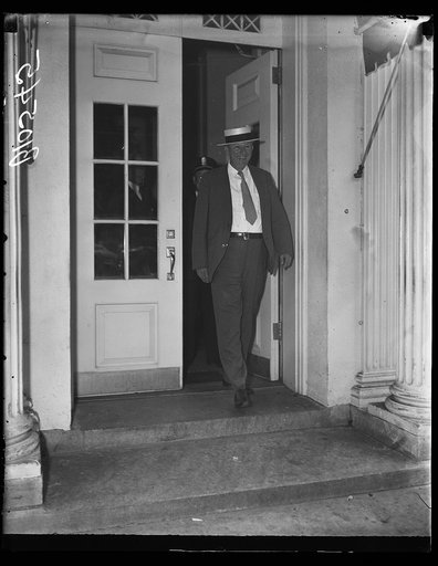 Man leaving White House, Washington, D.C.